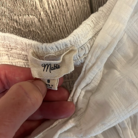 Mable babydoll white puff sleeve mini dress small - Picture 4 of 5